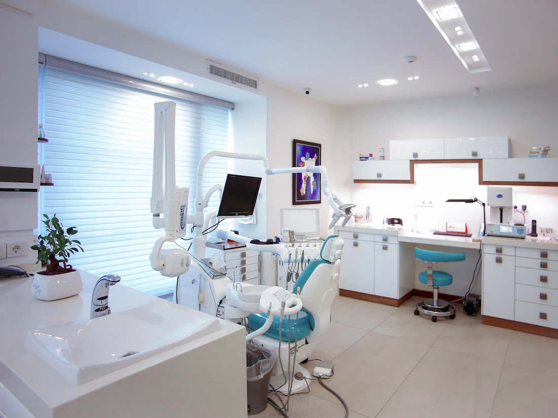A bright, modern treatment room